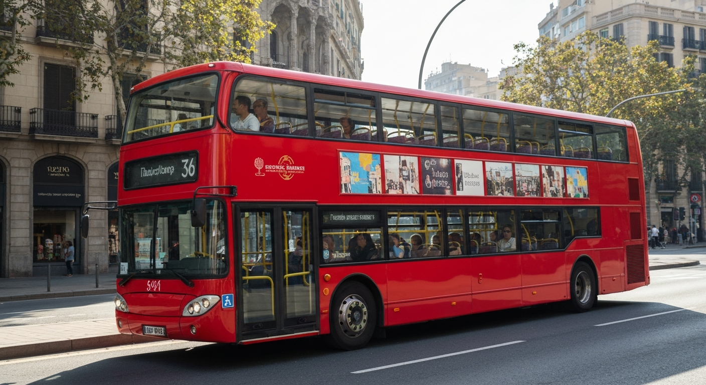 Barselona Turistik Otobüsü Yolcu Kaybına Karşı Plaza Catalunya Durağını Yeniden Açtı