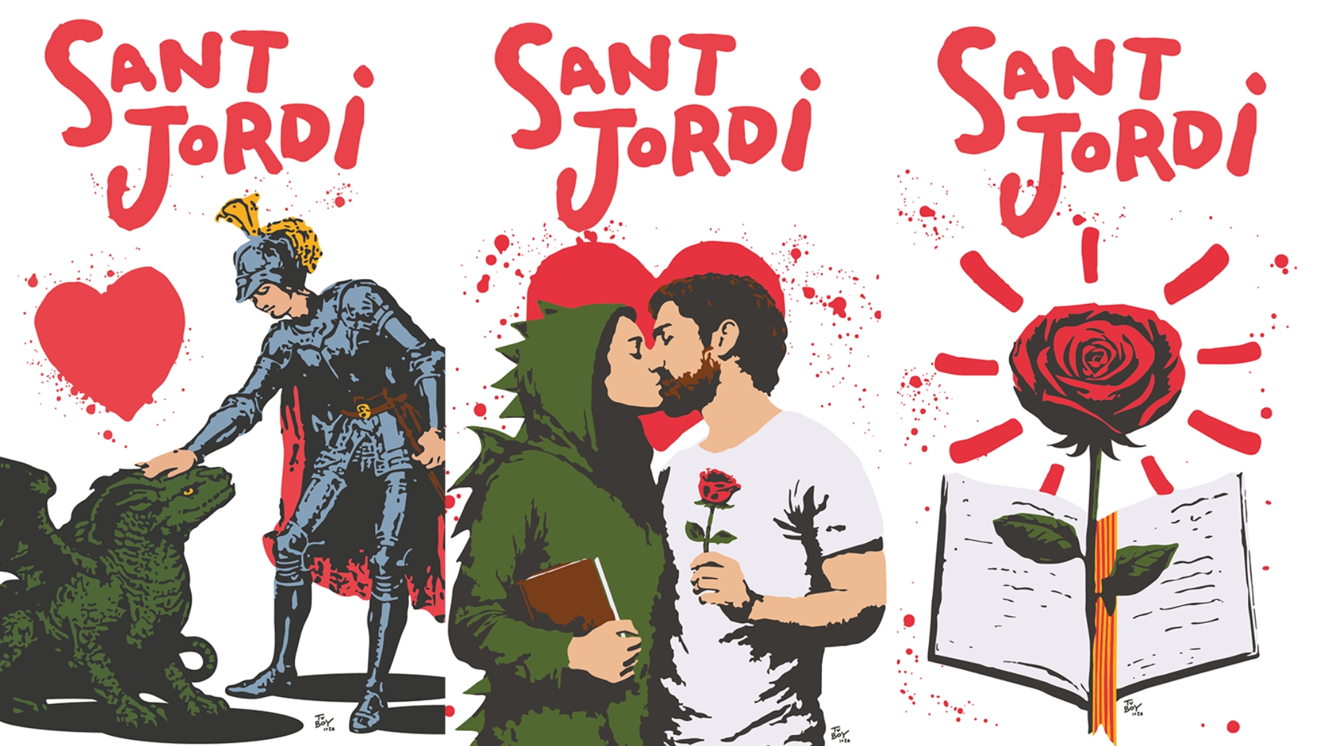 TVBoy'un Sant Jordi 2026 Afişleri: Barselona'da Efsaneye Modern Bir Dokunuş