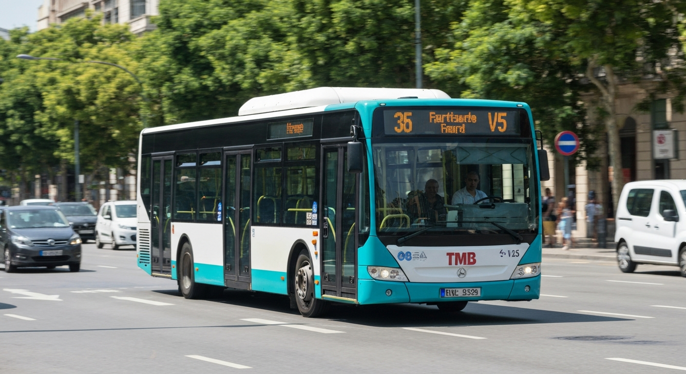 Barselona'da V5 Otobüs Hattı Genişletildi: La Marina del Prat Vermell'e Sekiz Yeni Durak