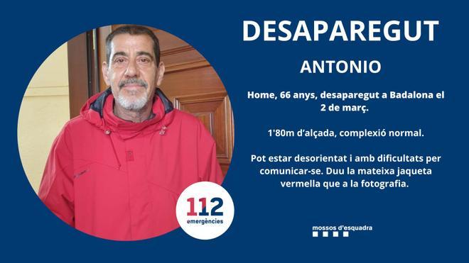Badalona'da Kaybolan Antonio García İçin Alarm: Mossos Seferber Oldu
