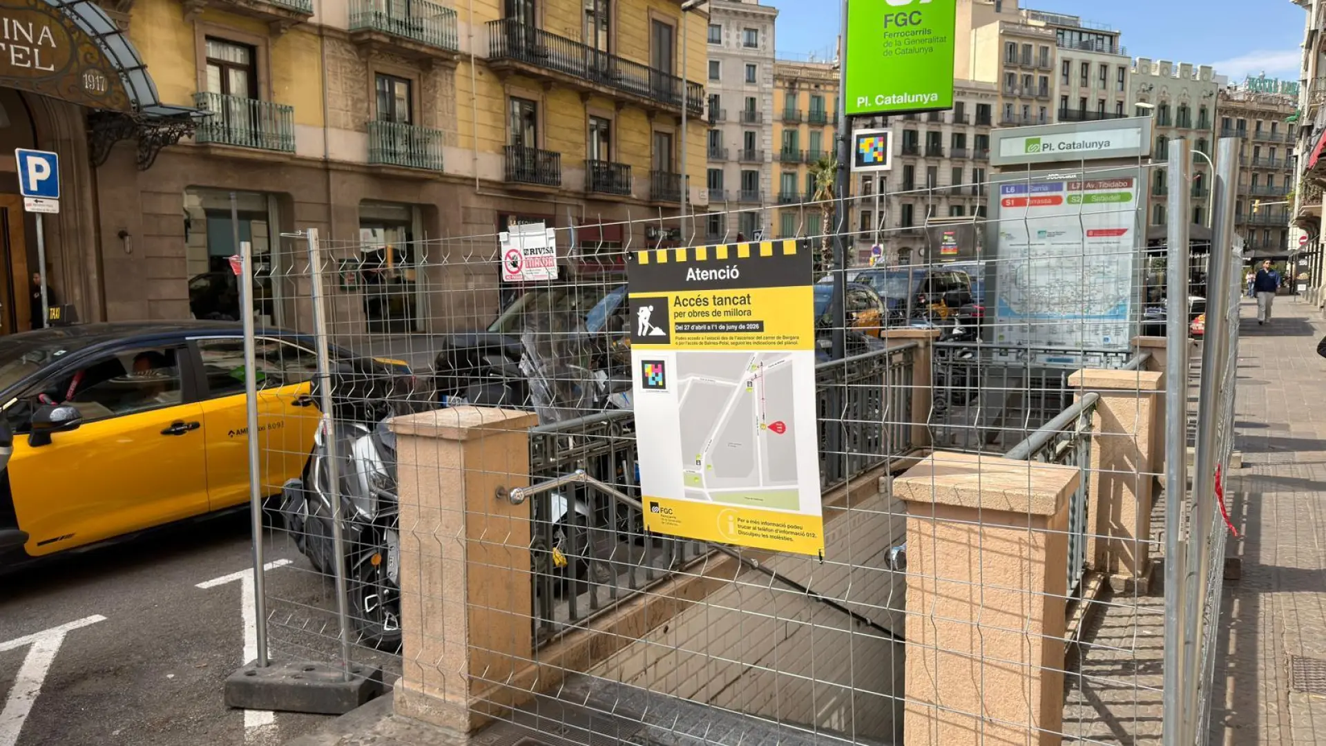Barselona'da FGC Plaça Catalunya İstasyonu'nda 2026'ya Kadar Sürecek Kapanma